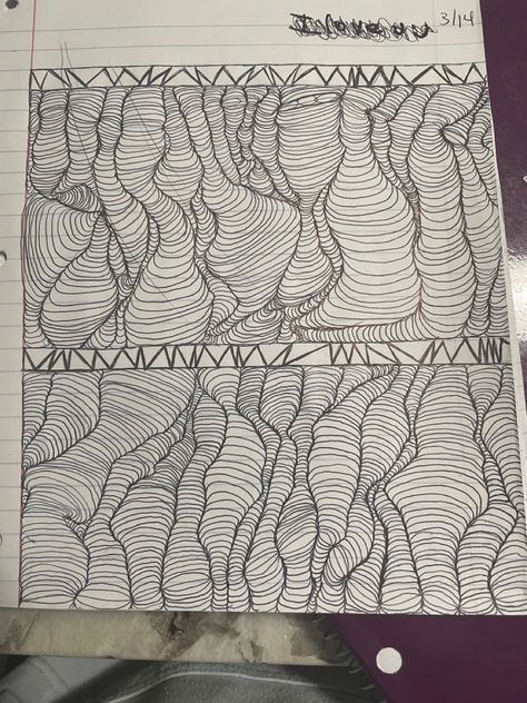 optical illusion art i learned in eighth grade came to use when id be bored in class Notebook Paper Optical Illusion, Drawn Optical Illusions, Optical Illusions On Graph Paper, Optical Illusion Building, Elementary Optical Illusion Art, Optical Illusion Art, Black Pen Drawing, Bored In Class, Art Pen