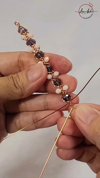 Making sweet, lovely twisted bracelets | wire and beads Jewelry  #shortsvideo #diy #handmade Twisted Wire Bracelet, Wire Bracelet Ideas, Wire Bracelets Diy, Copper Wire Bracelet, Diy Bangle Bracelets, Bangles Diy, Copper Diy, Twisted Bracelet, Wire Bangles