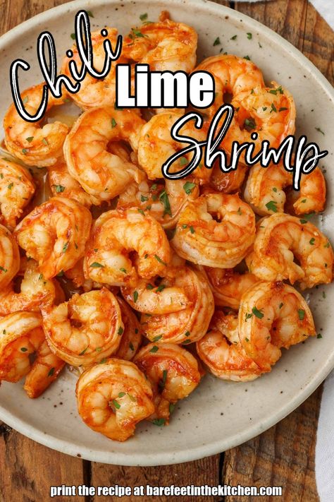 Chili Lime Shrimp Chilli Lime Shrimp, Chili Garlic Shrimp Recipe, Lime Shrimp Recipes, Chili Lime Shrimp, Chili Shrimp, Fish Friday, Marinated Shrimp, Seafood Recipe, Lime Shrimp