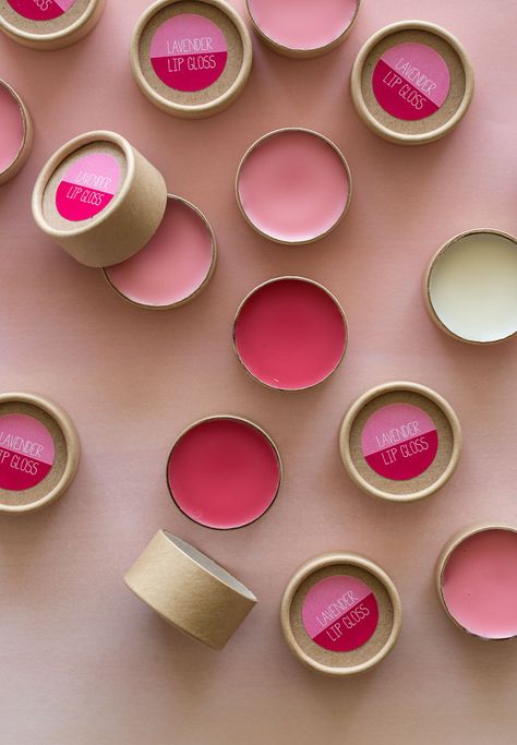 How To Make Pink Lip Balm, Diy Organic Lip Balm Recipe, Lip Balm With Beeswax Diy, Eco Friendly Lip Balm Packaging, Essential Oil Lip Balm Tin, Lip Gloss Recipe, Handmade Lip Balm, Diy Lip Gloss, Flavored Lip Gloss