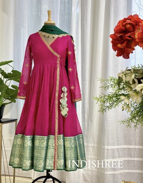 Anarkali From Saree, Dress Designs For Stitching, Pink Anarkali, Long Frock Designs, Long Gown Design, Anarkali Dress Pattern, Fashionable Saree Blouse Designs, Cutwork Blouse Designs, Simple Kurta Designs