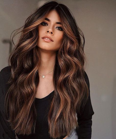 Brunette Hair With Highlights, Long Hair Wigs, Brunette Balayage Hair, Long Hair Color, Long Brown Hair, Balayage Brunette, Hair Color And Cut, Hair Color Balayage, Hair Inspiration Color