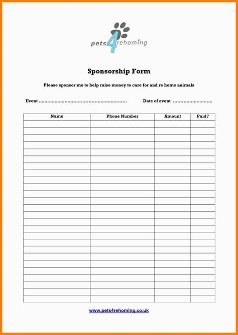 Blank Sponsorship Form Template Sponsorship Form Template, Donation Form, Invoice Template Word, Order Form Template Free, Order Form Template, Card Templates Free, Form Template, Template Word, Proposal Templates