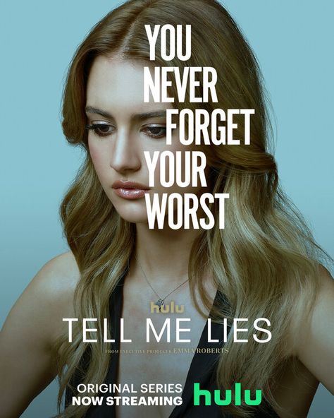 Click to View Extra Large Poster Image for Tell Me Lies Grace Van Patten, Tell Me Lies, Wolf Album, Tv Poster, Never Forget You, Movies Outfit, Large Poster, Executive Producer, Entertainment Industry