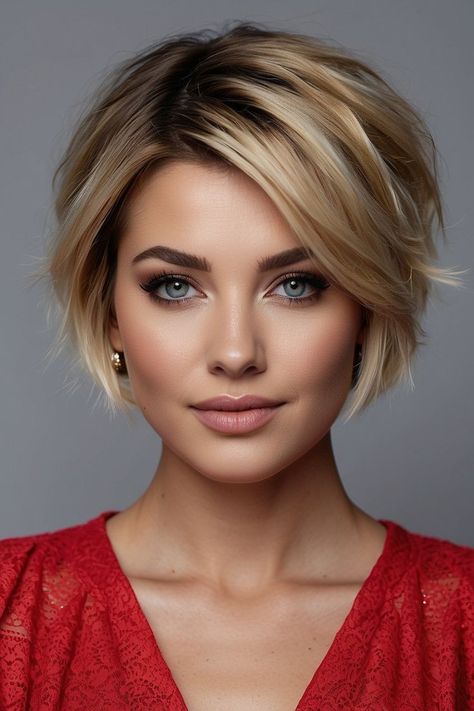 No Styling Needed Haircuts, Wendy Moniz Hair, Short Messy Hair Women, Round Face Haircuts Short, Short Short Hair Styles, Short Bobs Haircuts, Short Hair Bobs, Women Ideas, Chin Length Hair