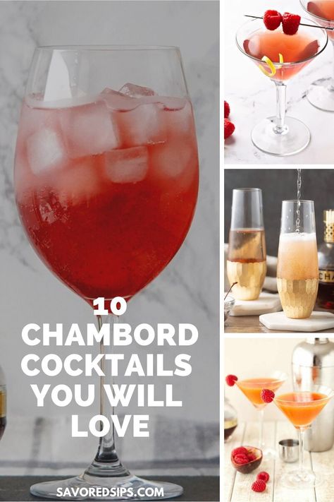 If you haven't tried it already, grab a bottle of Chambord and get to mixing! We invite you to try one of these 10 Chambord cocktails. | Cocktail Recipe | Chambord Cocktails | Raspberry Cocktail | Summer Cocktails | Spring Cocktails | Chambord Drinks, Chambord Recipes, Cocktails Spring, Chambord Cocktails, Chambord Liqueur, Blueberry Cocktail, Raspberry Cocktail, Cocktail Summer, Coctails Recipes