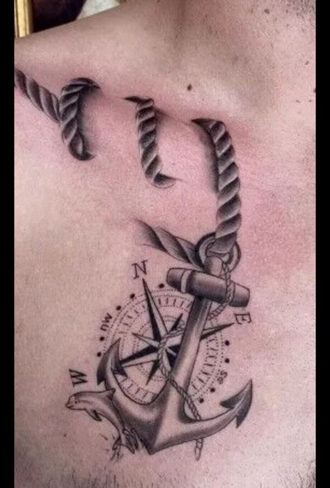 Anchor Chest Tattoo, Small Anchor Tattoos, Tatuaje Trash Polka, Anchor Tattoo Design, Anchor Tattoos, Tattoo Inspiration Men, Cool Chest Tattoos, Anchor Tattoo, Chest Tattoo Men