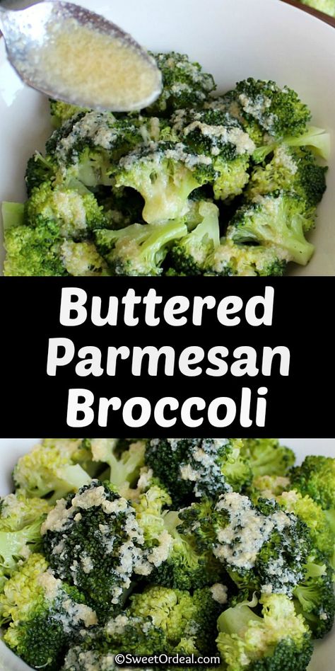 Broccoli With Butter Sauce, Buttered Parmesan Broccoli, Buttered Broccoli Recipe, Brocolli Recipes Steamed, Brocolli Parmesan Bake, Easy Brocolli Recipes, How To Make Good Broccoli, Best Baked Broccoli Recipe, Broccoli Parmesan Recipes