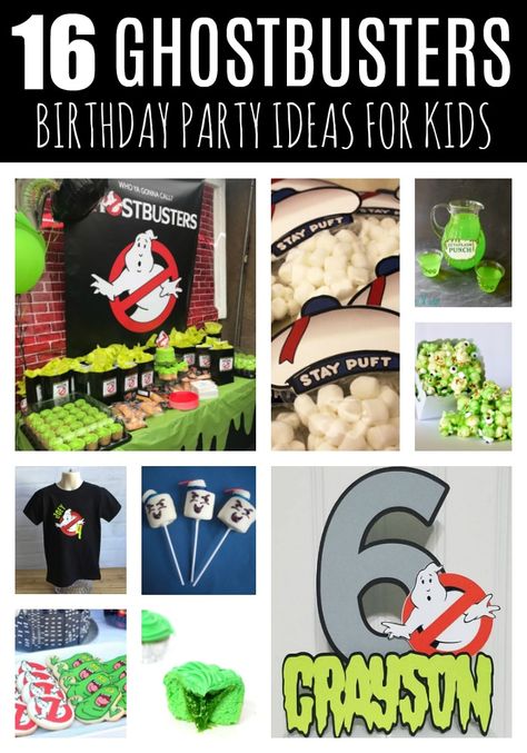 Ghostbuster Party Decorations, Ghostbuster Party Food Ideas, Ghostbusters Party Ideas Decoration, Ghostbusters Party Decorations, Ghost Busters Party Ideas, Ghostbuster Party Games, Ghostbusters Birthday Party Ideas, Ghostbuster Party Ideas, Ghostbuster Party Food