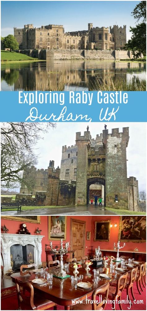 Raby Castle is a great attraction to visit with kids in Durham, UK. Kids are given a trail guide and can go around the castle searching for Freddie the Fox, paintings of the Raby family, drawing carriages and exploring the original kitchen and staff quarters. The 600 year old castle is set in a 200 acre estate where wild deer roam free;) There is also a playground, coffee shop and souvenir store. Fox Paintings, Staff Quarters, Ticket Ideas, Wild Deer, Old Castle, Souvenir Store, Drinking Around The World, Travel Uk, Family Drawing