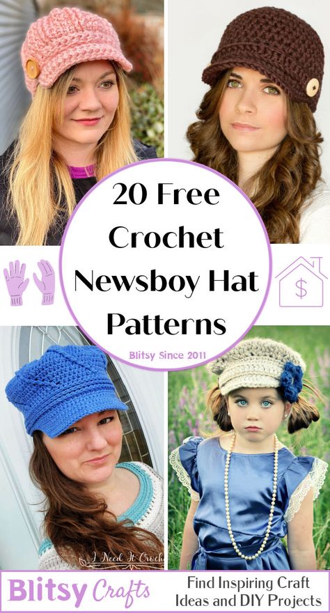 Crochet Newsboy Hat Patterns Free Newsboy Crochet Hat Pattern, Newsboys Crochet Hat Free Pattern, Knit Newsboy Hat Pattern Free, Crochet Newsboy Hat Free Pattern Women, Free Crochet Newsboy Hat Pattern, Crochet Newsboy Hats Free Pattern, Crochet Brimmed Hat Pattern Free, Newsboy Cap Pattern Free, Crochet Newsboy Hat Free Pattern