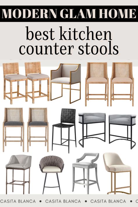 Kitchen Counter Chairs Stools, Conter Kitchens Chair, Bar Chairs Kitchen Island Table, Contemporary Kitchen Bar Stools, Counter Height Dining Chairs, Neutral Counter Stools, Counter Height Chairs For Island, Modern Farmhouse Counter Stools, Counter Stools Kitchen Island