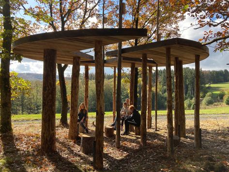 Gallery of Heidentempel Pavilion / Christoph Hesse Architects - 2 Pavilion Architecture, Pavilion Design, Cultural Architecture, Shade Structure, Forest Park, Land Art, Architecture Project, Landscape Architecture, Tree House