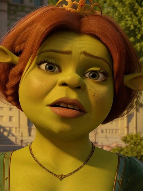 Shrek And Fiona Wallpaper, Princess Fiona Wallpaper, Shrek And Fiona Aesthetic, Princess Fiona Costume, Princess Fiona Shrek, Fiona From Shrek, Shrek Characters, Fiona Costume, Shrek And Fiona