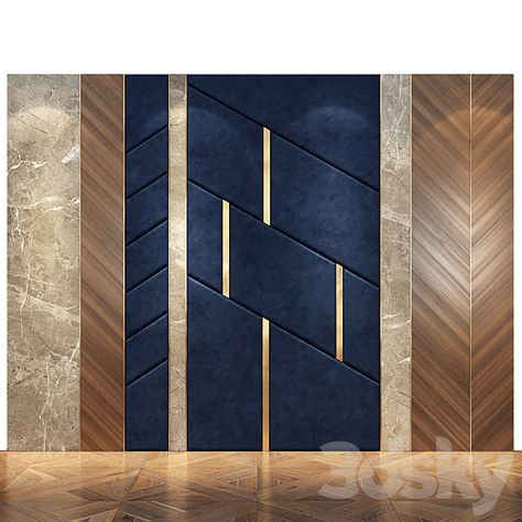 Bedback Panelling, Headboard Padding, Stairs Wall Design, Wood Wall Paneling Modern, Cushion Wall, Wall Concept, Revit Tutorial, Lobby Ideas, Wood Deco