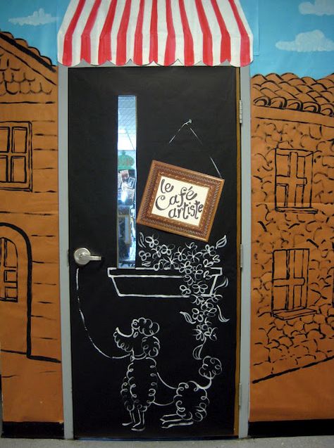 my art room door way Art Room Door, Decorating A Classroom, French Classroom Decor, Art Room Doors, Classroom Images, Cassie Stephens, Door Way, French Theme, Outfit Photos