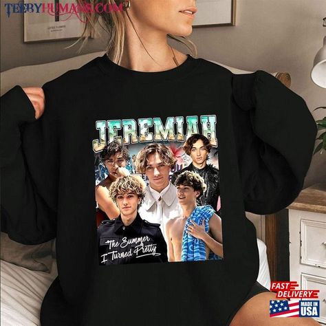 Team Jeremiah Vintage Style T-Shirt The Summer I Turned Pretty Shirt Seashells Sweatshirt Classic Check more at https://teebyhumans.com/product/team-jeremiah-vintage-style-t-shirt-the-summer-i-turned-pretty-shirt-seashells-sweatshirt-classic/ Jeremiah Fisher Sweatshirt, Team Jeremiah Sweatshirt, Team Jeremiah Shirt, The Summer I Turned Pretty Merch, Tsitp Jeremiah, Team Belly, Team Jeremiah, Jeremiah Fisher, Black Dinnerware