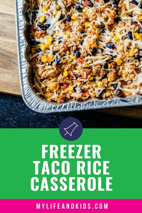 Taco Rice Casserole, Casserole Dairy Free, Freezer Casserole, Beef Recipes Easy Quick, Freezer Casseroles, Gluten Free Freezer Meals, Beef Freezer Meals, Meal Planing, Gluten Free Tacos