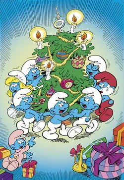 Smurfs Christmas, The Smurfs Cartoon, Smurfs Cartoon, Smurfs Drawing, Brainy Smurf, Smurf Village, Christmas Cartoon Characters, Papa Smurf, Meet Santa