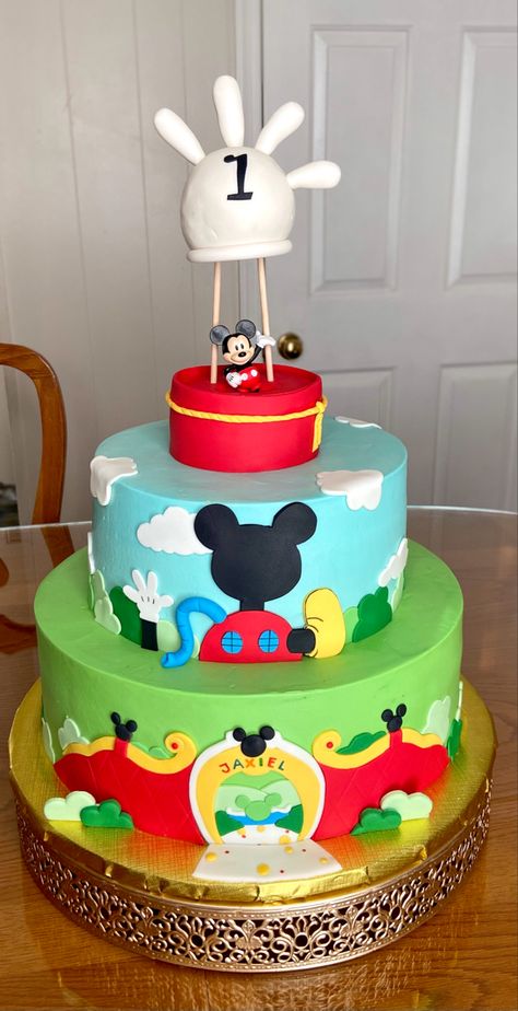 Mickey Mouse Funhouse Birthday, Mickey Mouse Clubhouse Birthday Cake, Mickey Rey, Mickey Mouse Clubhouse Cake, Birthday Extravaganza, Mickey Mouse Clubhouse Birthday, 3rd Birthday Cakes, 1st Birthday Cakes, House Cake