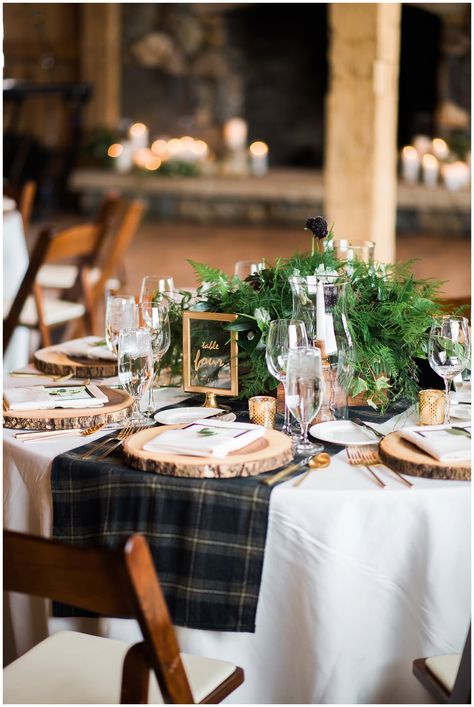 Seasonal Weddings, Scottish Wedding Themes, Greenery Centerpieces, Winter Mountain Wedding, Tartan Wedding, Winter Shower, Greenery Centerpiece, Snow Wedding, Highland Wedding