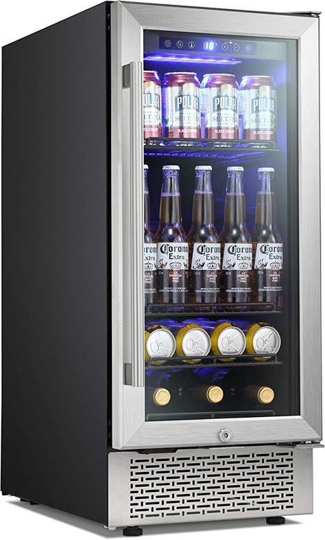 Fridge Reference, Built In Beverage Cooler, Wanna Play A Game, Airbnb Room, Maine Kitchen, Wine And Coffee Bar, Dorm Room Decorations, Cool Mini Fridge, Built In Wine Cooler