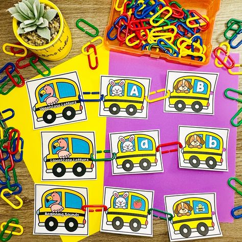 🚌 Looking for a fun way to practice alphabet sequencing with your students? Check out this exciting SCHOOL BUS LETTER - BEGINNING SOUND ALPHABET SEQUENCE activity! 🚌 What’s Included? ✨ 26 school buses Uppercase letter cards ✨ 26 school buses Lowercase letter cards ✨ 26 school buses Beginning Sound letter cards ✨ 3 Flamingo school buses 🦩🚌 💕 Comment “LINK” and I’ll send it your way - or take a peek by clicking on the link in my profile. Follow for more! Click on bio! 👆🏻 #preschoolactivi... Sound Alphabet, Homeschooling Kindergarten, Playbased Learning, School Buses, Beginning Sound, Sequencing Activities, Lowercase Letter, Pre K Activities, Pre Kindergarten