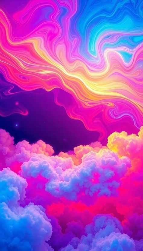 Transform your smartphone into a vibrant canvas with fantasy neon clouds phone wallpaper, perfect for those seeking bold and whimsical themes. This wallpaper not only enhances your device's aesthetic appeal but also serves as an intriguing backdrop that can spark creativity. Discover how to make your device truly stand out. Clouds Phone Wallpaper, Gold Wallpaper Phone, Cloud Phone, Gold Phone, Funny Santa Claus, Free Phone Wallpaper, Cloud Wallpaper, Spark Creativity, Sparks Joy