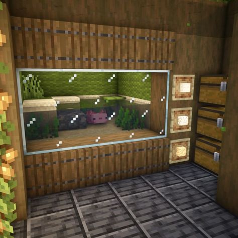 You can watch the tutorial on my Youtube channel. Cool Rooms In Minecraft, Cute Cabin Minecraft, Indoor Nether Portal Design, Minecraft Allay Cage, Circle Entrance Minecraft, Cute Minecraft Bedrooms In The Game, Inside House Minecraft Ideas, Underground Homes Minecraft, Storage Area Minecraft