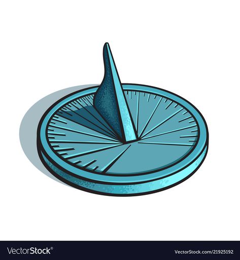 Sundial Drawing, Sun Clock, Sundials, Minimal Logo Design, Hand Drawn Vector Illustrations, Simple Pictures, Clock Hands, Hand Drawn Vector, Baby Crafts