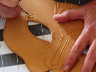 Sculpted Leather Mask Tutorial : 9 Steps (with Pictures) - Instructables Diy Leather Mask, Cosplay Crafts, Leather Artist, Mask Maker, Diy Leather Bracelet, Costume Making, Leather Patterns, Mask Tutorial, Sharpie Marker