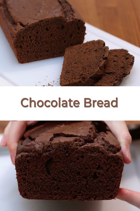 Chocolate Brownie Bread Recipe, Cocoa Bread Recipe, Chocolate Sweet Bread Recipes, Chocolate Quick Bread Recipes, Chocolate Bread Loaf, Cherry Chews, Chocolate Quick Bread, Cocoa Bread, Bread And Chocolate