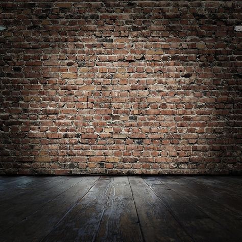 Vintage Brown Brick Wall Lights Wood Floor Photography Backdrop SH687 – Dbackdrop Vintage Brick Wall, Brick Wall Backdrop, Brick Face, Painted Brick Walls, Brick Backdrops, Brick Interior Wall, Brick Wall Texture, Red Brick Walls, Old Brick Wall