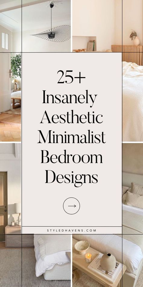 Searching for chic minimalist bedroom ideas for 2024? *These* are our absolutely fav modern bedroom design ideas - hand-picked to inspire you!! If you're looking for cozy bedroom design, these modern minimalist ideas are sure to inspire you. (SAVE this to your BEDROOM STYLE or bedroom inspo board for later!) Modern Minimalist Bedroom Ideas, Scandanavian Interiors Bedroom, Modern Minimalist Bedroom Design, Minimalistic Room Decor, Minimal Bedroom Ideas, Minimalist Bedroom Ideas, Minimalist Ideas, Bedroom Inspirations Minimalist, Cozy Bedroom Design