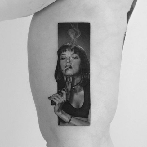 Mia Wallace Tattoo, Pulp Fiction Tattoo, Traditional Hand Tattoo, Surreal Tattoo, Skin Paint, Movie Tattoos, Greek Mythology Tattoos, Fire Tattoo, Greek Tattoos