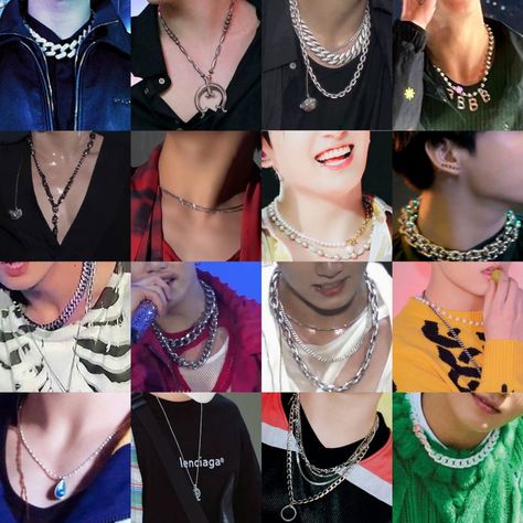 tags. #bts #bangtan #jungkook #jimin #taehyung #namjoon #jin #jhope #suga Jungkook Accessories, Bts Jewellery, Nice Wallpapers, Boyish Outfits, Jin Jhope Suga, Hair Tattoo, Jin Jhope, Jimin Taehyung, Jewelry Lookbook