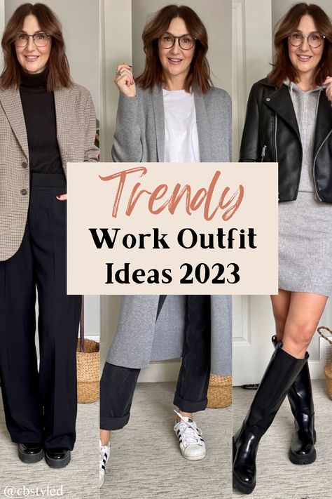 Business Casual Outfits For Women Winter Work Attire With Boots, Fall 2023 Business Casual, Cute Business Casual Outfits Springtime, Women’s Work Clothes, Fall 2023 Office Outfits, Women’s Casual Work Outfits, January Work Outfits For Women, Casual Work Outfits 2023, Women’s Work Fashion