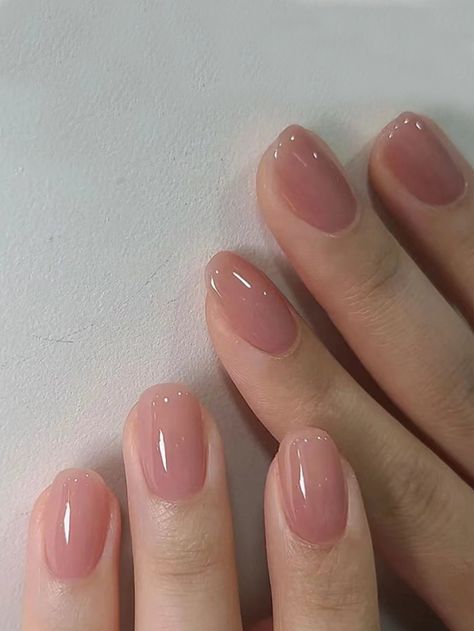 Light Nude Pink Press On Nails, 24pcs Short Square Fake Nail Tips + 1pc Nail File + 1pc Jelly Glue | SHEIN USA Cute Nail Art Acrylic, Wedding Short Nails Design, Short Tips Nails Gel, Short Nails Without Nail Polish, Elegant Graduation Nails, Cute Simple Square Acrylic Nails, Press On Nails Natural, Simple Summer Nails No Design, Delicate Short Nails