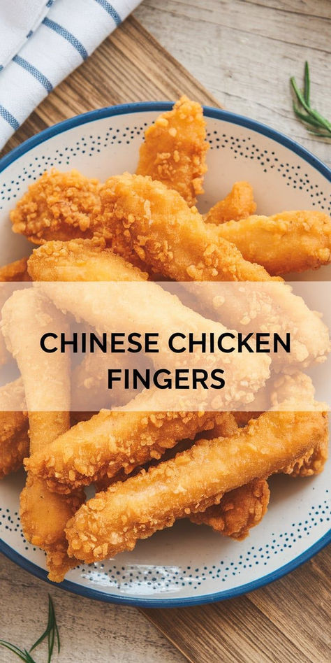 These Chinese Chicken Fingers are crispy on the outside, tender on the inside, and bursting with delicious flavor! Serve them with a tangy dipping sauce for the ultimate tasty bite. Chinese Chicken Fingers Recipe, Chinese Chicken Fingers, Chicken Fingers Recipe, Chicken Finger Recipes, Better Than Takeout, Chinese Chicken, Chicken Fingers, Tasty Bites, Family Favorites