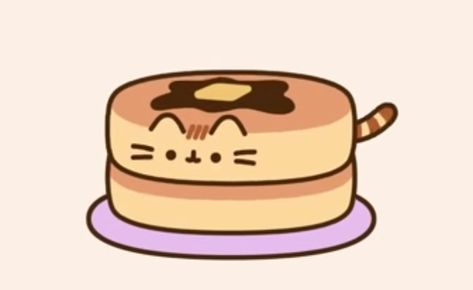 Pusheen Food, Pancake Cat, Pancake Drawing, Cute Drawlings, Pusheen Cute, Pusheen Cat, Stickers Kawaii, Cute Doodles Drawings, Cute Kawaii Drawings