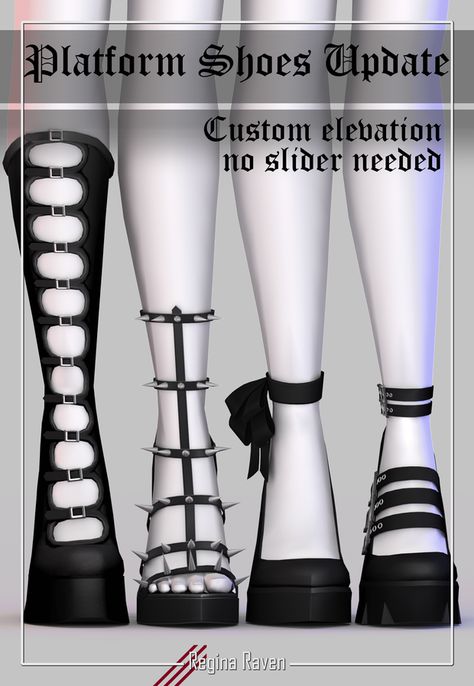 Sims 4 Goth Accessories, The Sims 4 Cc Women Shoes, Male Cc Shoes Sims 4, Sims 4 Stitches Cc, Casino Core Outfit, Maxis Match Goth Cc, Sims 4 Ghost Band Cc, Sims 4 Goth Shoes, Sims 4 Fur Boots Cc