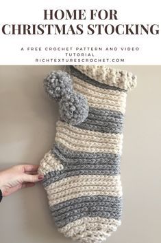 Easy Crochet Christmas Stocking, Crochet Stocking Pattern Free, Christmas Stocking Crochet, Easy Crochet Christmas, Easy Christmas Stockings, Stocking Pattern Free, Crochet Christmas Stocking Pattern, Crochet Christmas Ornaments Free, Crochet Stocking