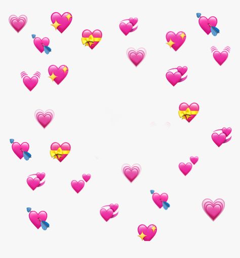 Heart Emoji Stickers, Aesthetic Emojis, Pink Heart Emoji, Love Emoji, Heart Meme, Emoji Drawings, Heart Overlay, Emoji Backgrounds, Emoji Love