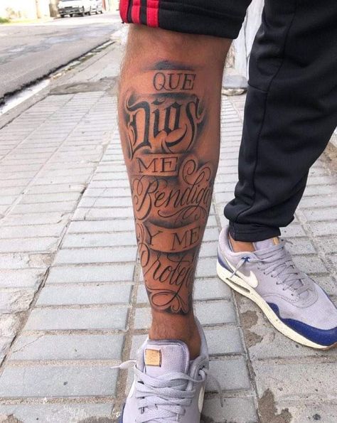 Mexicano Tattoos, Tattoo Pierna Hombre, Tattoos Masculinas, Tattoo Pierna, Inspiring Quote Tattoos, Best Leg Tattoos, Calligraphy Tattoo, Tattoo Inspiration Men, Anchor Tattoos