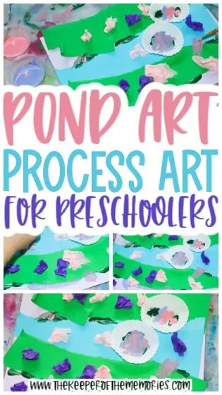 River Preschool Activities, Pond Life Preschool Activities Art Projects, Pond Preschool Crafts, Kindergarten Painting, Pond Life Theme, Curriculum Themes, Process Art Preschool, Pond Crafts, Nature Preschool