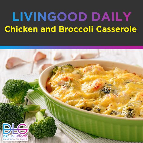 Dr. Livingood - Chicken and Broccoli Casserole Try the... Dr Livingood Recipes, Livingood Recipes, Mashed Cauliflower Recipe, Dr Livingood, Asian Lettuce Wraps, Stop Sugar Cravings, Healthy Superfoods, Chicken And Broccoli, Broccoli Casserole