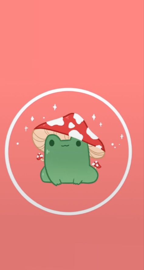 Mushroom Frog Wallpaper, Green Frog Aesthetic, Cute Frog Wallpaper, Duck Wallpapers, Frog On A Mushroom, Frog With Mushroom Hat, Phone Asthetic, Frogs And Mushrooms, Bff Cute