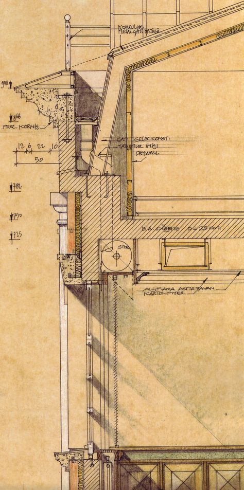 Section Drawing Architecture, Croquis Architecture, Construction Details Architecture, Pencil Drawing Ideas, Storage Clothes, Useful Ideas, Architecture Design Sketch, Attic Remodel, Attic Storage