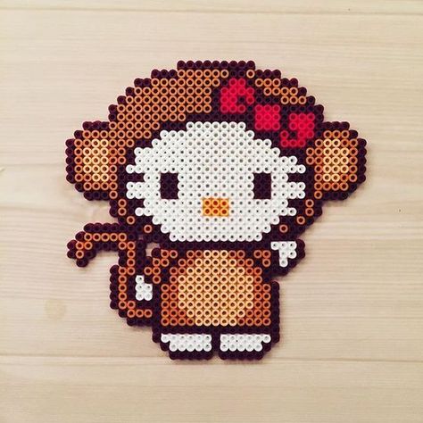 Hello kitty, Perler beads and Monkey on Pinterest Melty Bead Designs, Beads Perler, Anime Pixel, Hamma Beads Ideas, Melty Bead Patterns, Pearl Beads Pattern, Perler Ideas, Easy Perler Beads Ideas, Hello Kitty Crafts