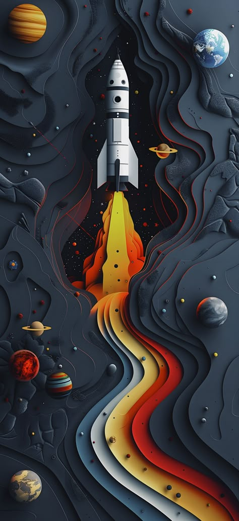 5k Wallpaper Iphone, Rocket Wallpaper, Iphone Wallpaper 1080p, Black Hd Wallpaper Iphone, Incredible Wallpaper, Rocket Ships, Vector Wallpaper, Scifi Art, Boat Wallpaper